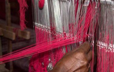 Khesh Weaving 
The Khesh weaving by using new yarn for the warp and old sarees.View More